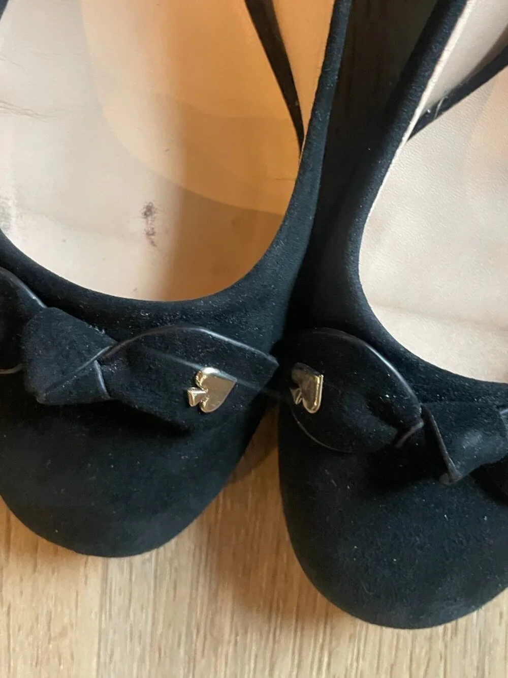 Kate Spade New York Benice Suede Block Heel Pumps Shoes Black Size 7M